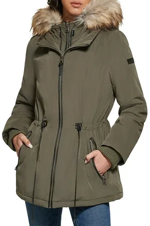 DKNY Zipfrt W/bib Anorak Olive
