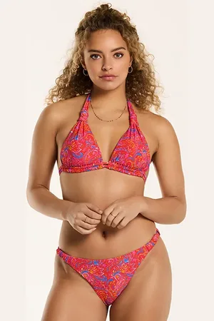 Shiwi Ladies Bibi Bikini Set Coloured Paisley Rio Red Paisley