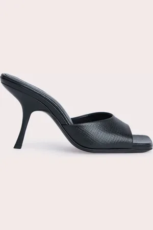 By Far Mora Black Embossed Leather Black