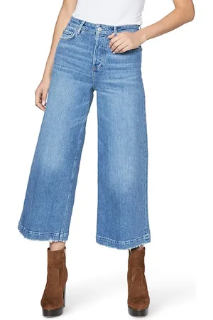 Paige Frankie Covered Button Fly Adienne Distressed