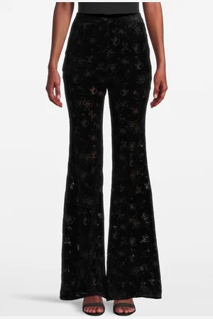 Marcell Von Berlin Women‘s Velvet Devorée Pants Black 099