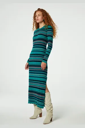 Fabienne Chapot Banda Dress Bright Teal/navy