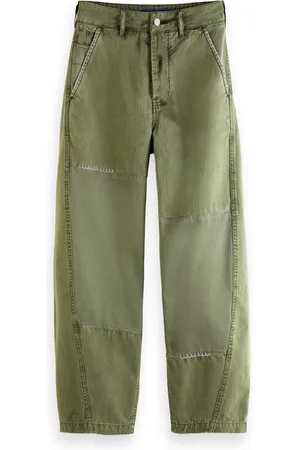 Scotch&Soda The Pip Utility Boyfriend Chino In Organic Cotton Military G