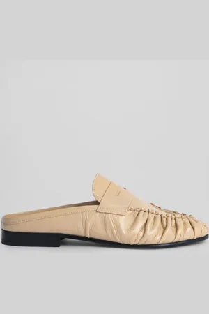 By Far Lou Sand Gloss Grained Leather Sand