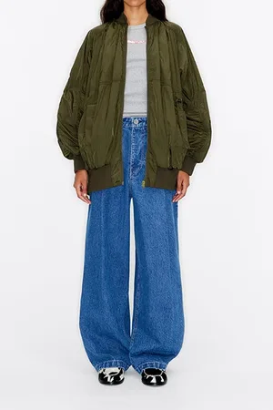 Bimba y Lola Khaki Nylon Bomber Jacket