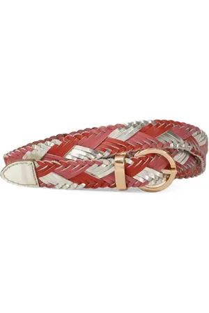 ICODE Red, Pink, Gold Woven Leather Belt
