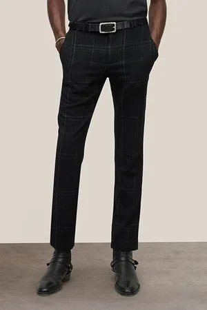 John Varvatos Slim Fit Pants With Welt Hip Pocket And Black