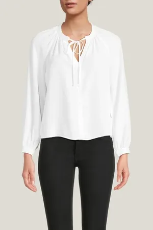 Bella Dahl Full Sleeve Raglan Button Down White