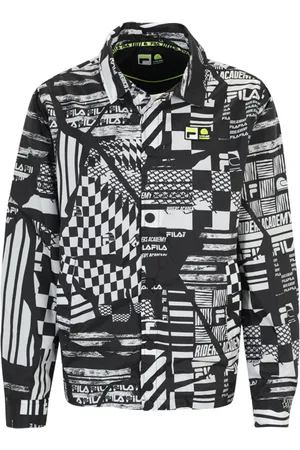 Fila C60 Aop Coach Jacket Black & White Racing Aop