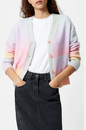 French Connection Babysoft L/s Ombre Cardigan Pastel Multi