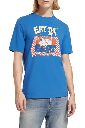 Scotch&Soda Regular Fit Chest Artwork T-shirt In Organic Cotton Rhythm B
