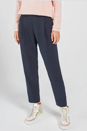 ICODE Navy City Trousers With Elasticated Back Navy