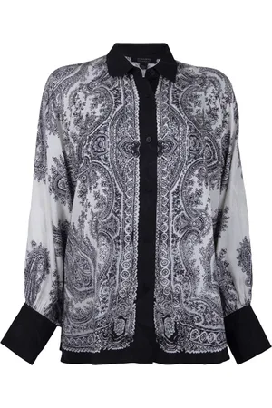 AllSaints Oana Rafaela Shirt Off White/black