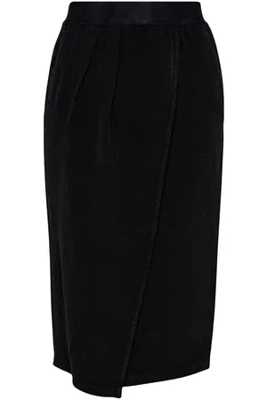 FORTE FORTE Forte Forte Viscose/linen Microstructure Tulip Skirt Nero