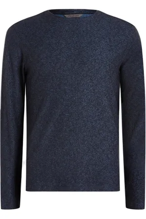 John Varvatos Haralson Regular Fit Ls Crew With Textu Dark Navy