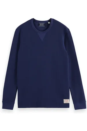 Scotch&Soda Waffle Ls T-shirt Navy Blue