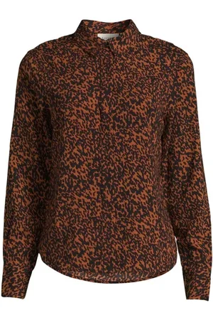 ANOTHER LABEL Vanderdise Shirt L/s Walnut Animal