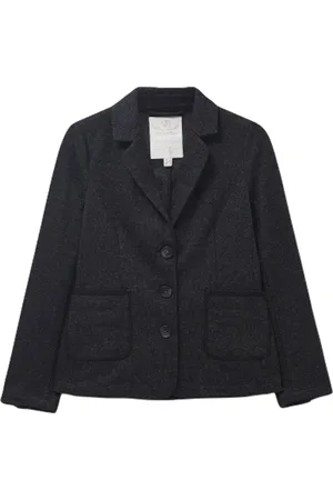 White Stuff Olivia Wool Mix Jersey Blazer Grey