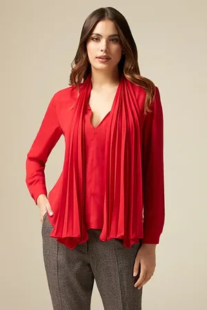Oltre Blazer With Satin Details Red