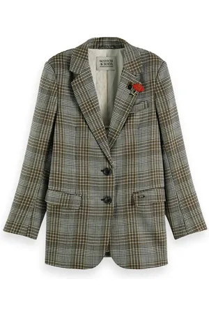 Scotch&Soda Wool Blend Single Breasted Boyfriend Blazer Prince Of Wales