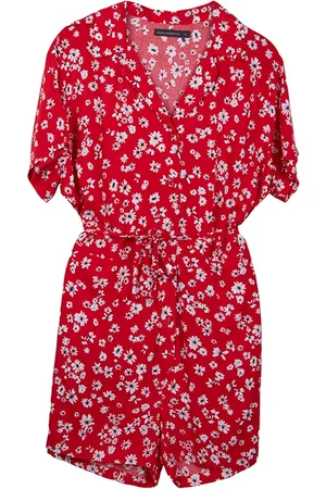 French Connection Shasta Daisy Print Playsuit Poppy