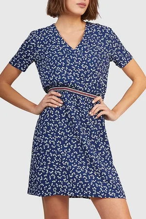 ICODE Navy Graphic Print Dress