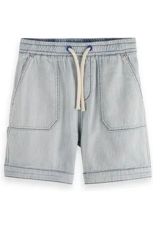 Scotch&Soda Washed Indigo Striped Beach Short Indigo Stripe