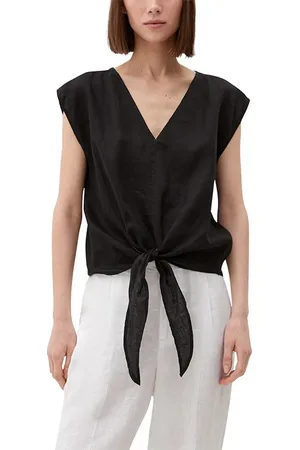 QS by s.Oliver Blouses Grey/black