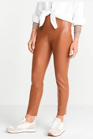 Rich & Royal Fake Leather Leggings Caramel Spice