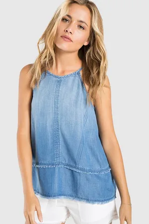 Bella Dahl Multi-stitch Halter Top River Wash