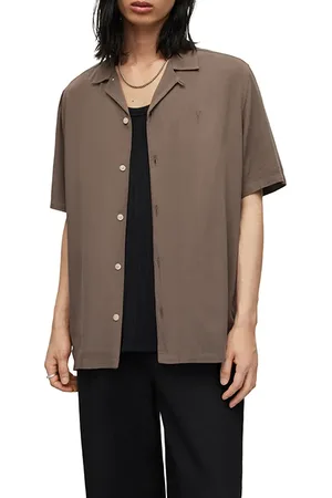 AllSaints Venice Ss Shirt Wood Brown