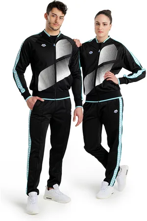 Arena Relax Iv Team Jacket Logo Black-white-blue Diamond