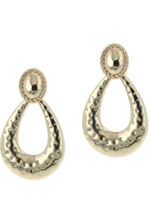 Otazu Chunky Hammered Gold Earrings Gold