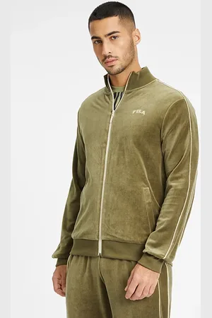 Fila Tegal Velvet Track Jacket Olive Night