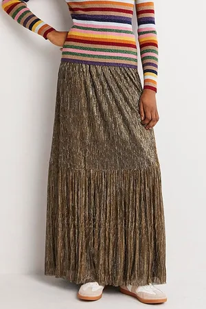 Boden Metallic Party Maxi Skirt Mul