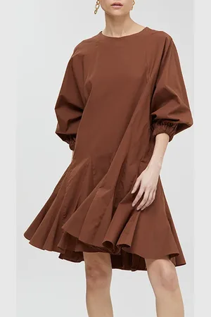 Closed Women Short Godet Dress Dresses Brazil Nut