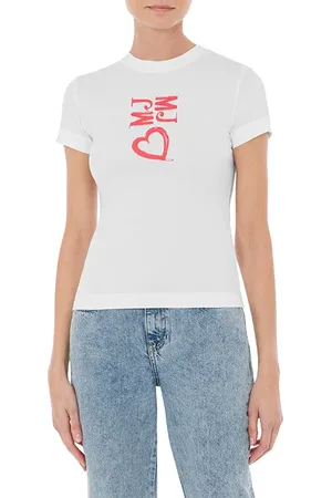 Moschino Jersey T-shirt With Mj Print White