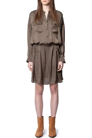 Zadig & Voltaire Zadig & Voltaire Romeo Satin Robe Ebene