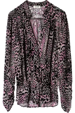 Zadig & Voltaire Zadig & Voltaire Tori Velours Devore Top Cache Coeur Black