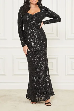 Guess GUESS Roaring Sequins Maxi Jet Black A996