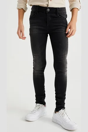 WE Fashion 5-pocket Mid Waist Black