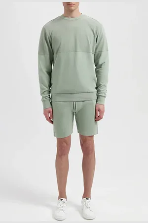 Wahts Sullivan | Jersey PiquÉ Crewneck Sweater Sage Green