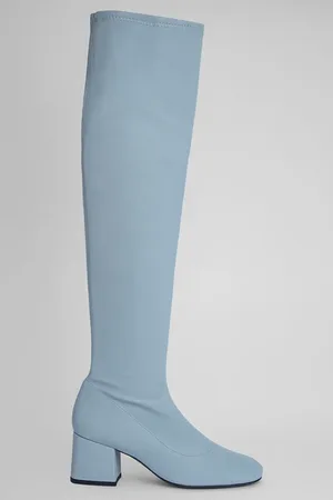 By Far Carlos 42 Light Blue Stretch Leather Blue