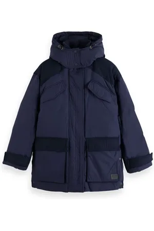 Scotch&Soda Parka In Mixed Qualities With Repreve® Filling Deep Space
