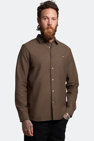 Lyle & Scott Chunky Slub Shirt Form Green