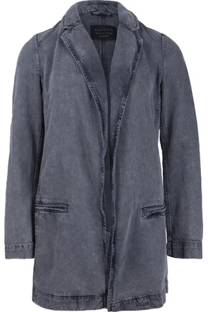 AllSaints Aleida Denim Blazer Anthracite