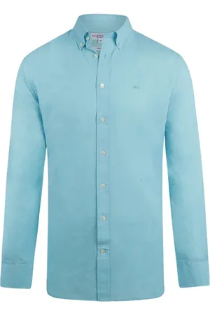 McGregor Cotton Linen Shirt Aqua