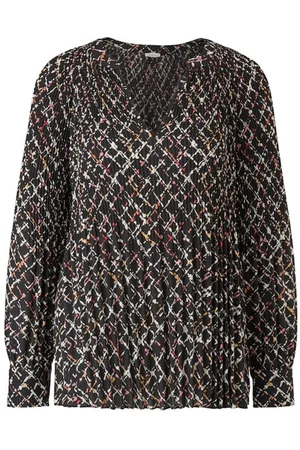 QS by s.Oliver Blouses Longsleeve Grey/black