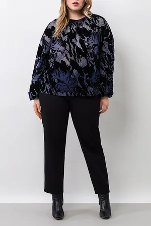 Ivy & Oak Belve Blouses & Tunics Aop - Black Navy Blue