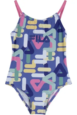 Fila Sinah Swimsuit Aop Bleached Denim Letter Aop